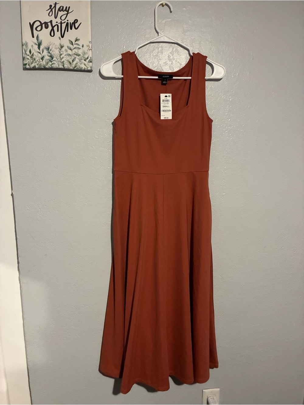 Alfani Sleeveless Cedar Chest Midi Dress
